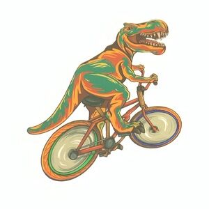 Colorful Dinosaur Bicycle Sticker